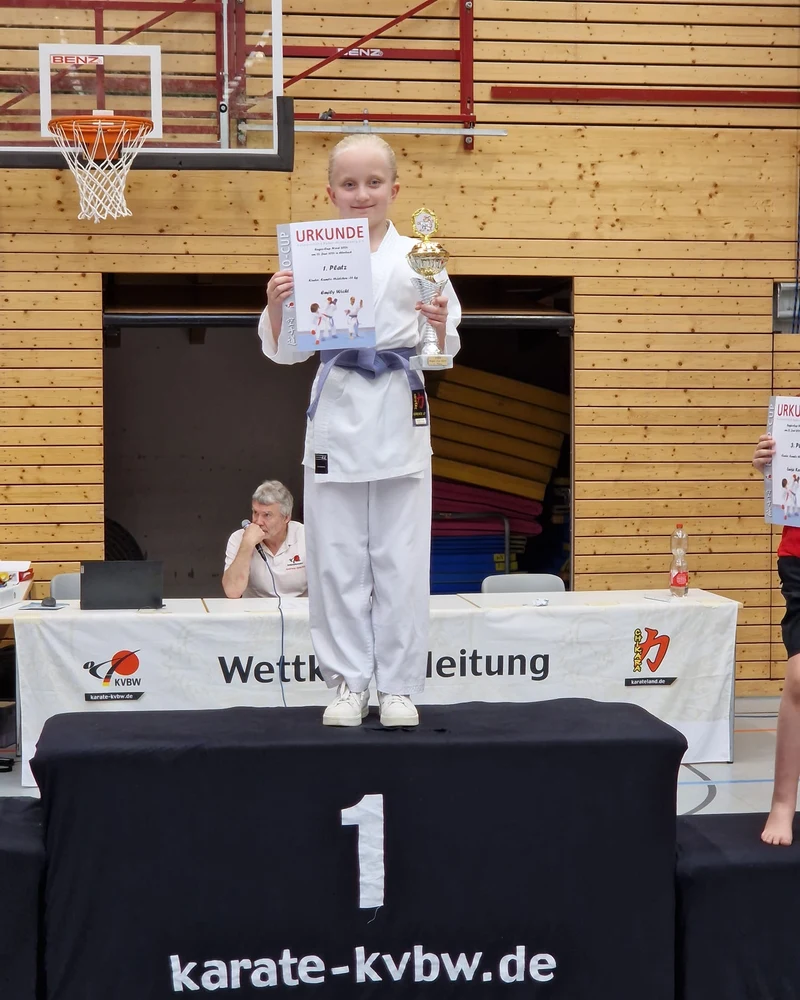 Miya beim Karate-Kick